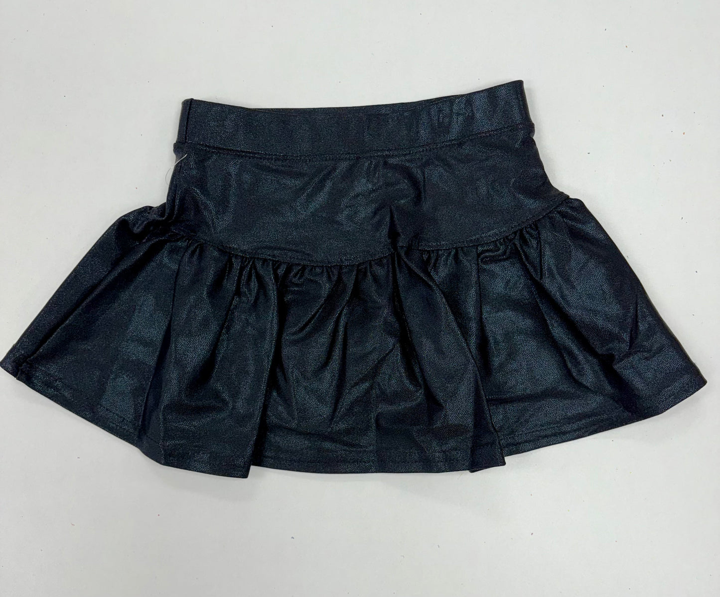 Gathered Skort in Black Shimmer
