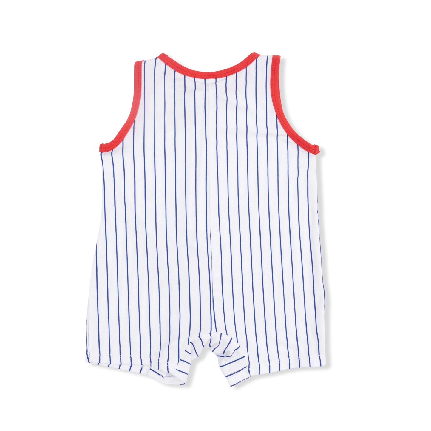 Baseball Stripe shortie romper