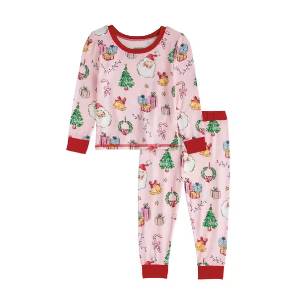 Pink Christmas Print PJs