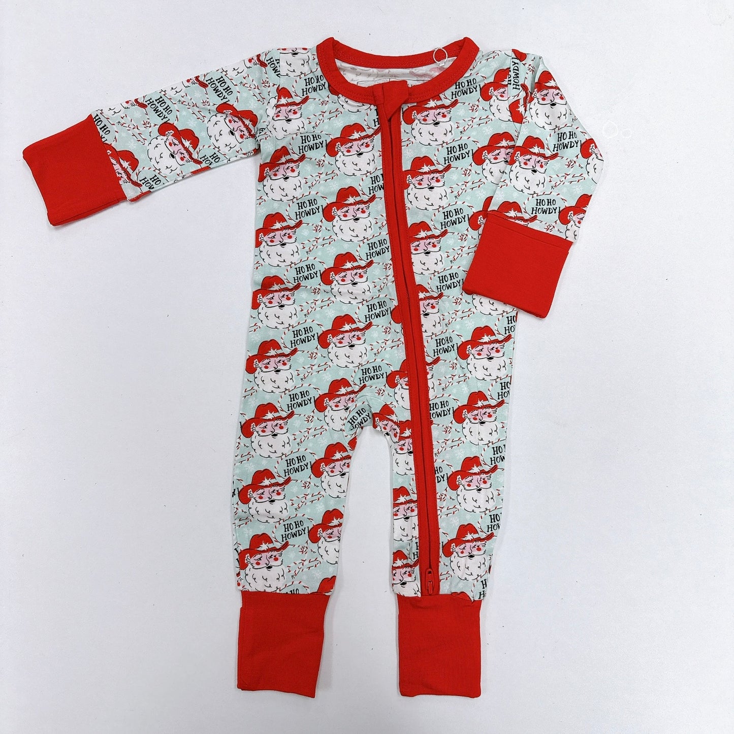 Zipper Romper Ho Ho Howdy Blue