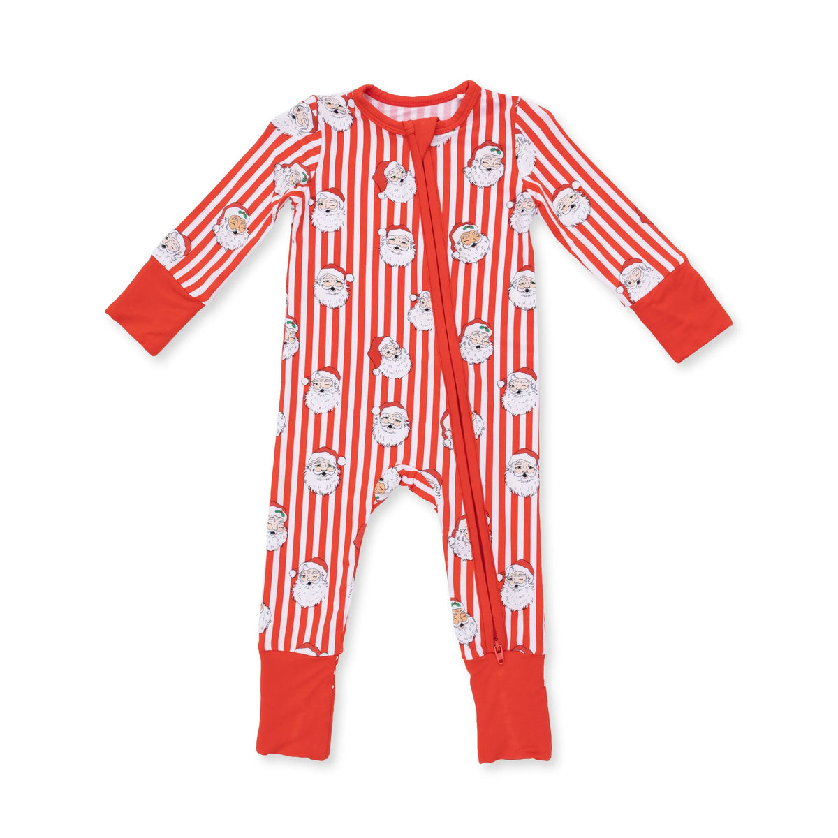 Vintage Santa Stripe- Convertible Romper