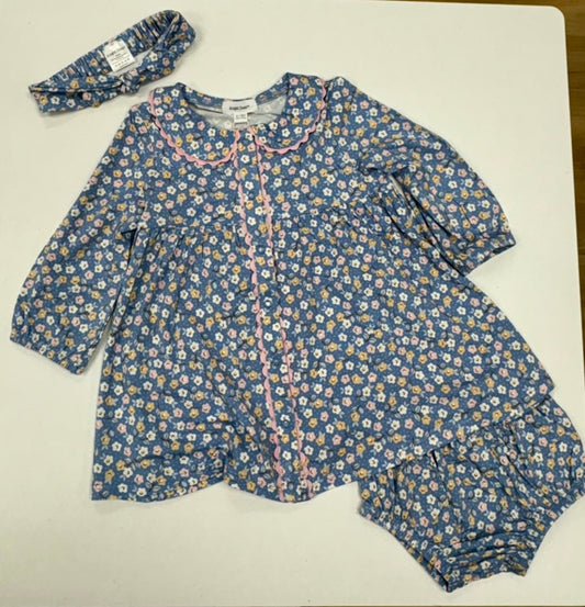 Country Calico Jill Dress with Ric Rac