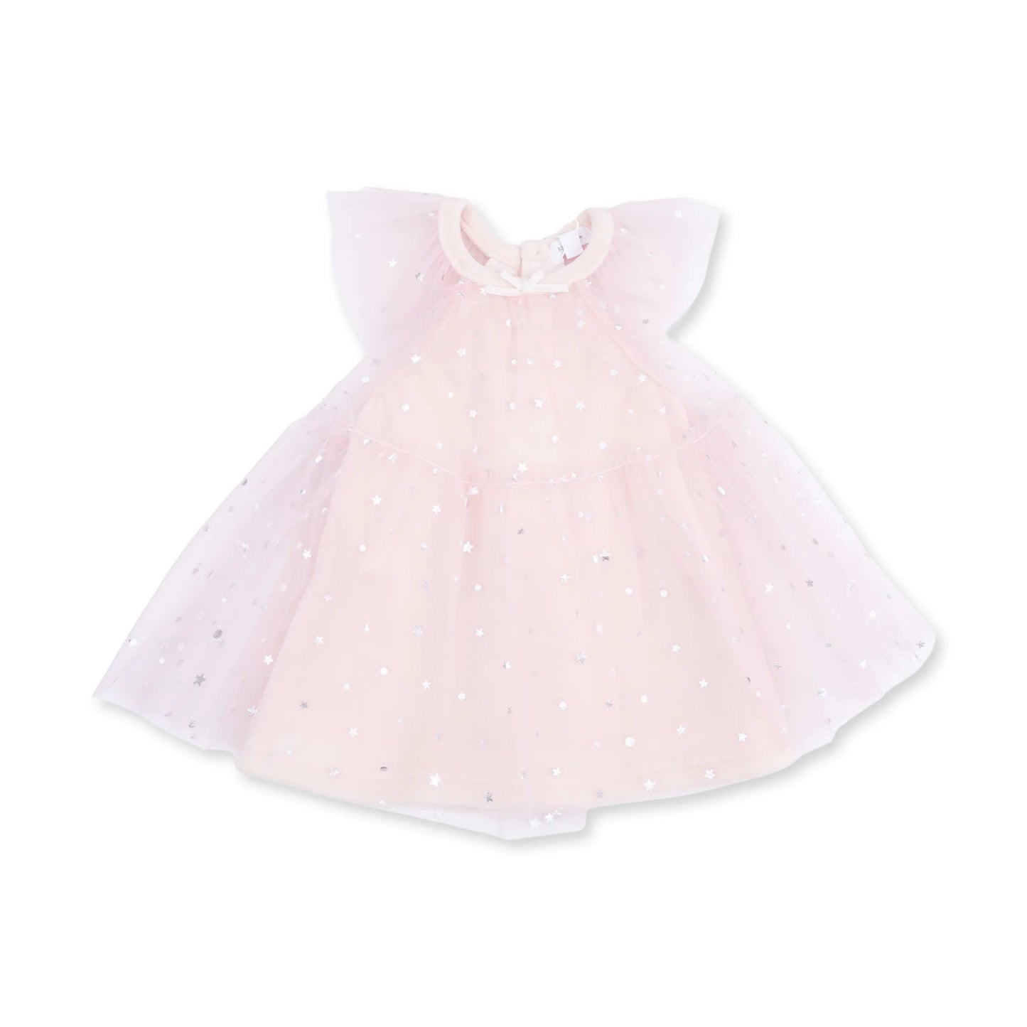 Velour Soft Pink- Tulle Dress