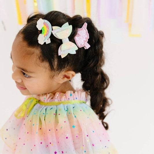 Unicorn Rainbow Clip Set - Kids Hair Clip Set