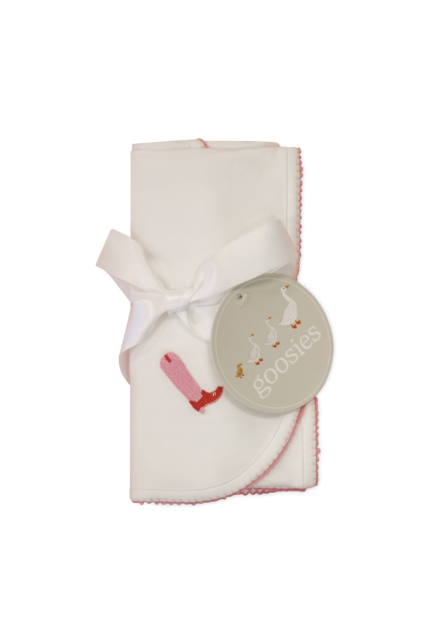 Pip Embroidered Blanket - Pink Boot
