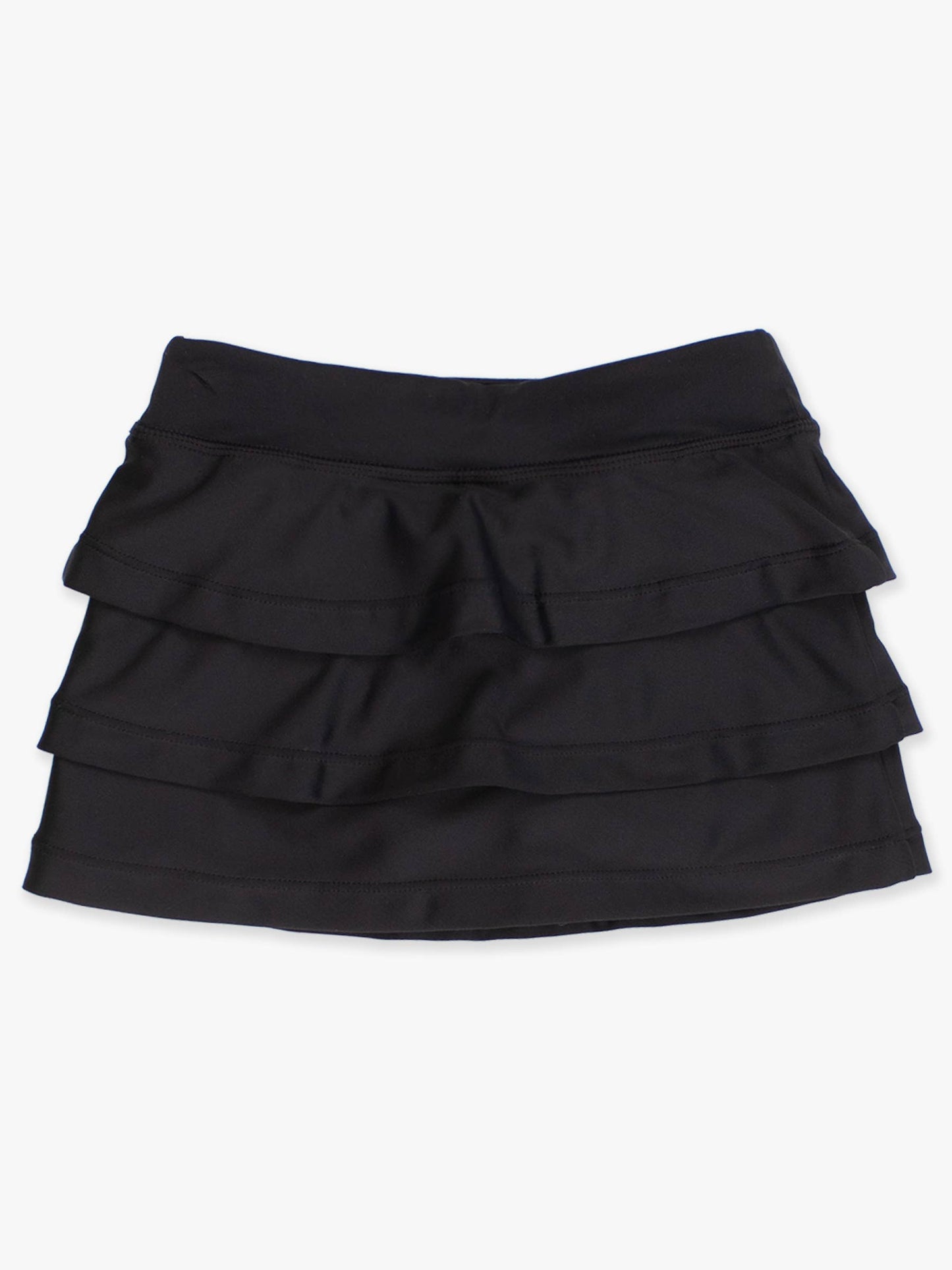 Girls Black Tiered Active Skort