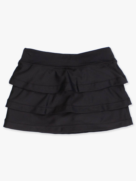 Girls Black Tiered Active Skort
