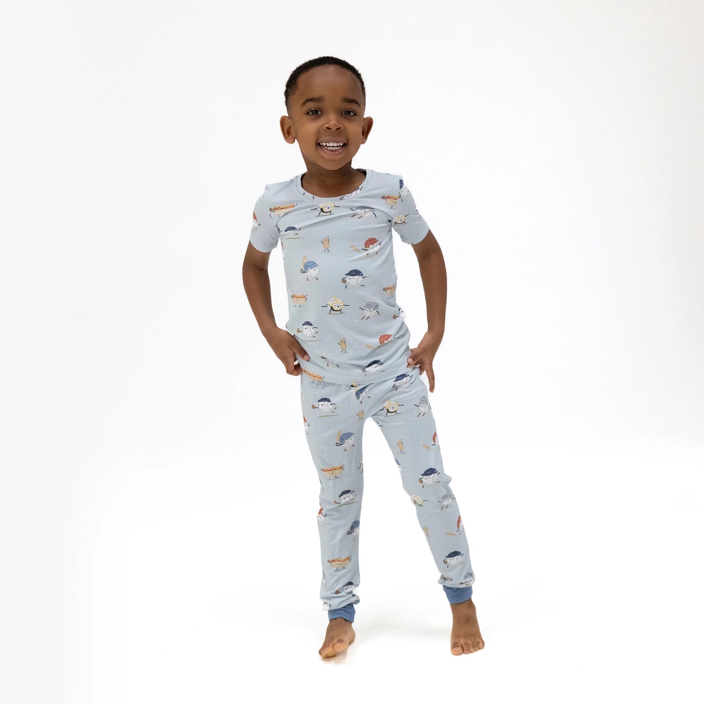 s/s loungewear set- baseballs playing baseball