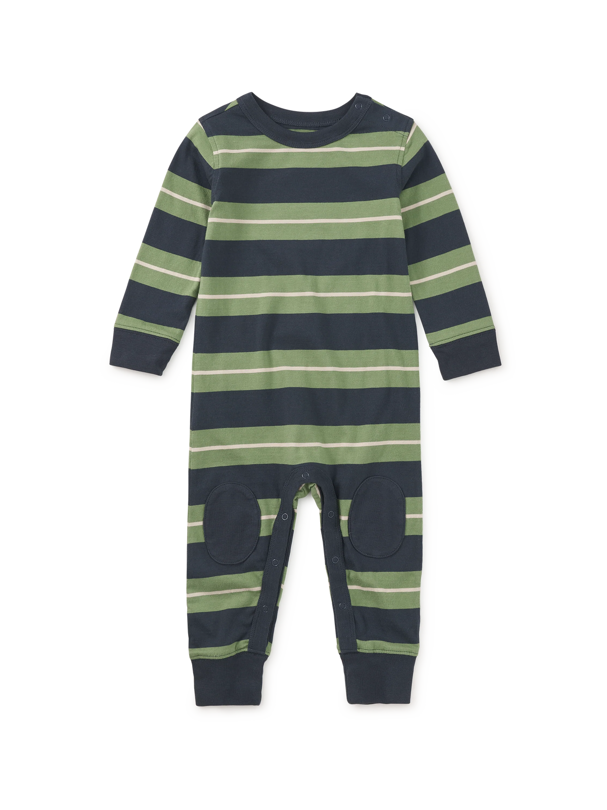Stripe Knee Patch Baby Romper