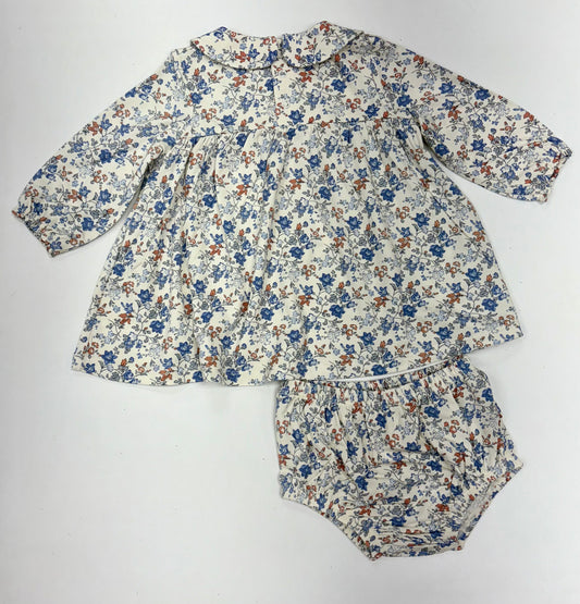 Country Girl Floral Peter Pan Collar Dress Set