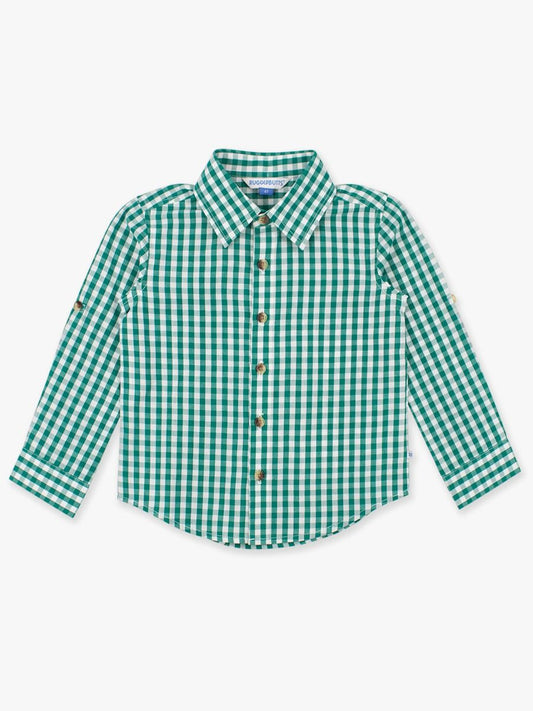 Classic Emerald Green Gingham l/s Shirt