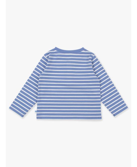 Pumpkin Periwinkle stripe l/s henley tee