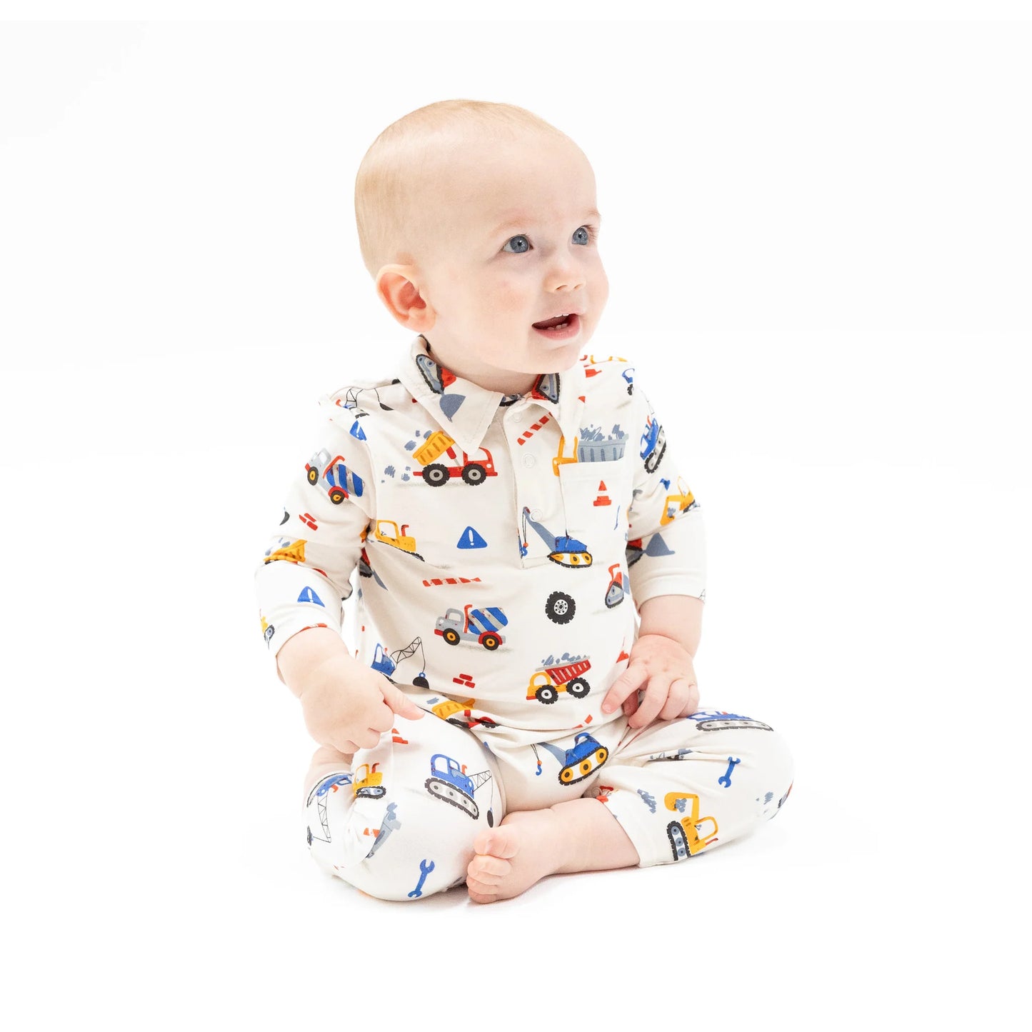 Crayon Construction Polo Romper