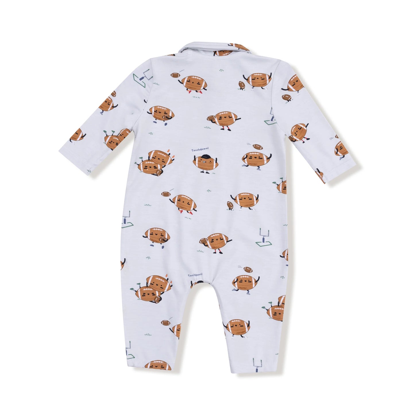Footballs Playing Football Polo Romper