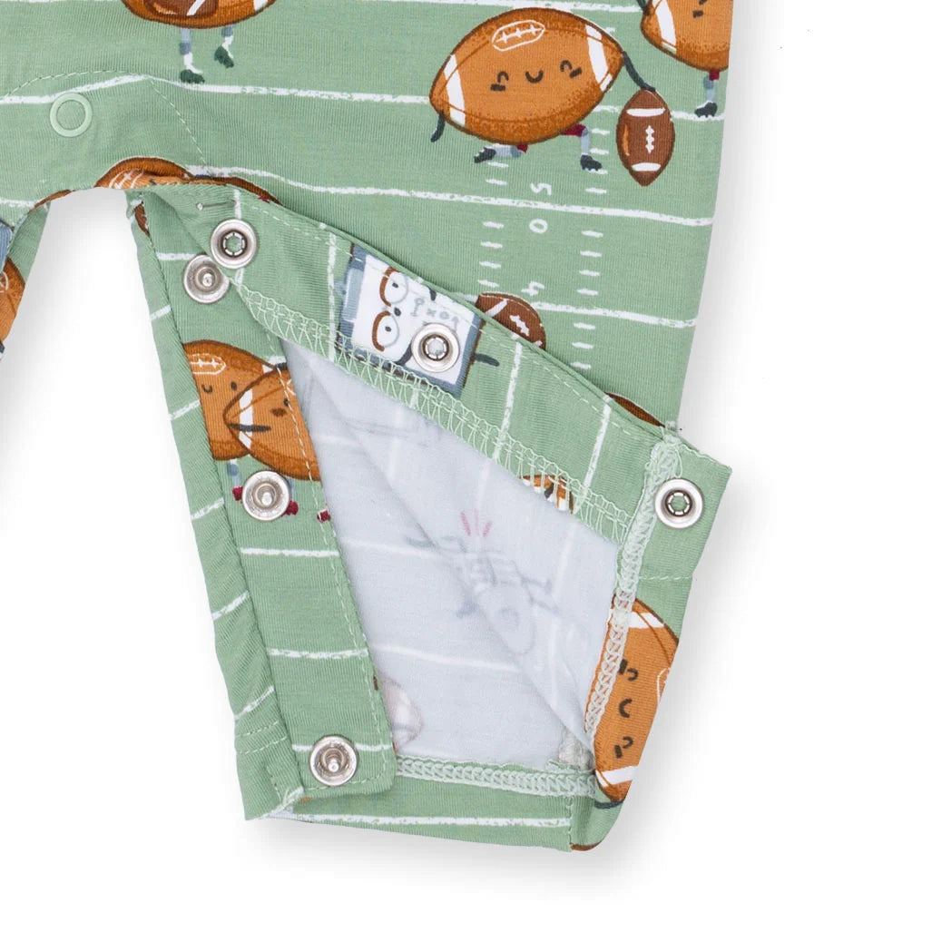 Footballs playing football- polo romper