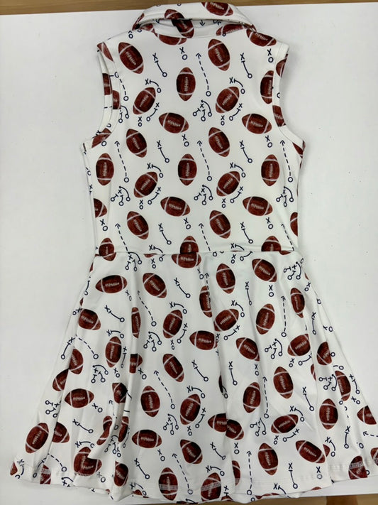White Football Collar Tennis Dress