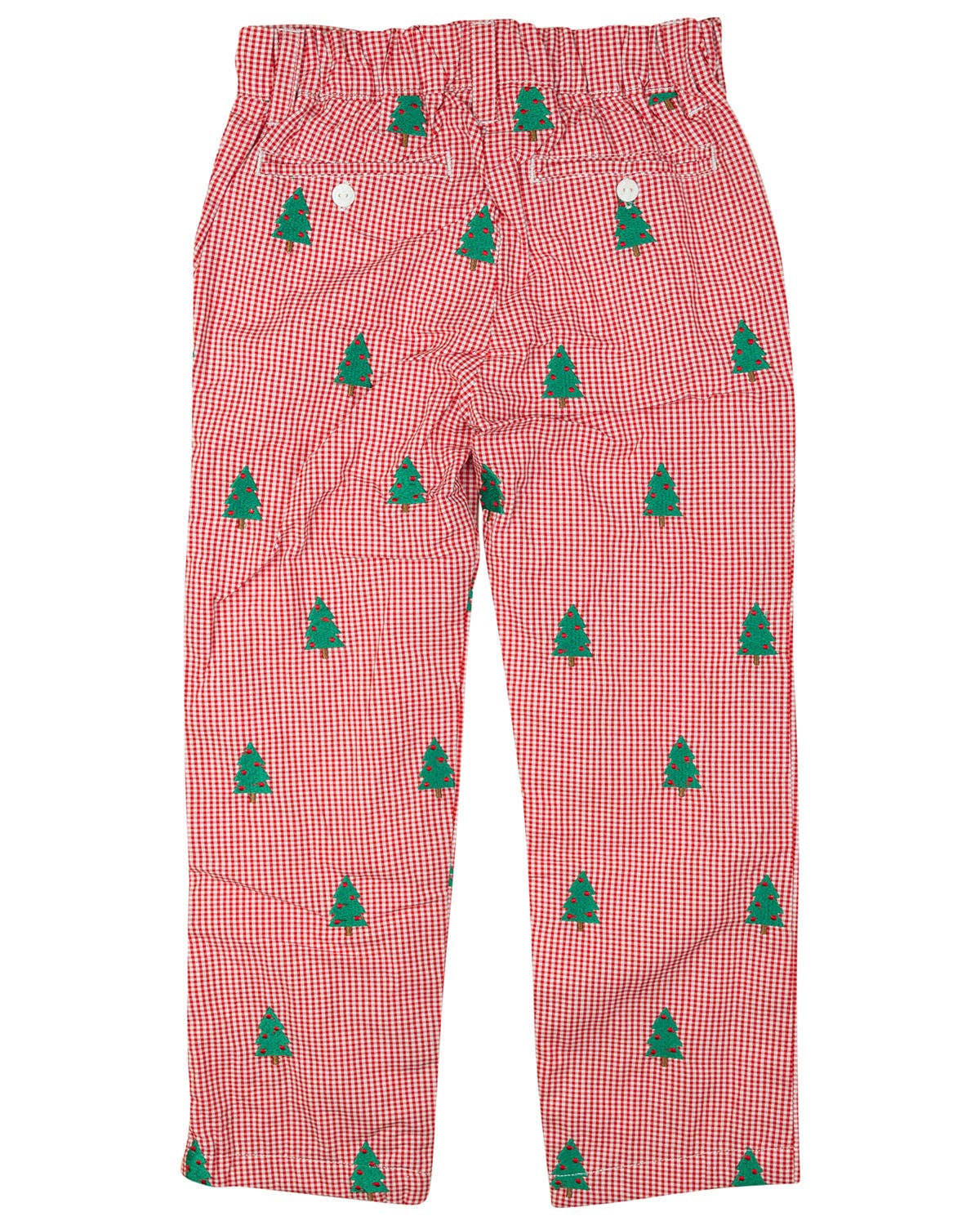 Christmas Wreaths Embroidered Pants