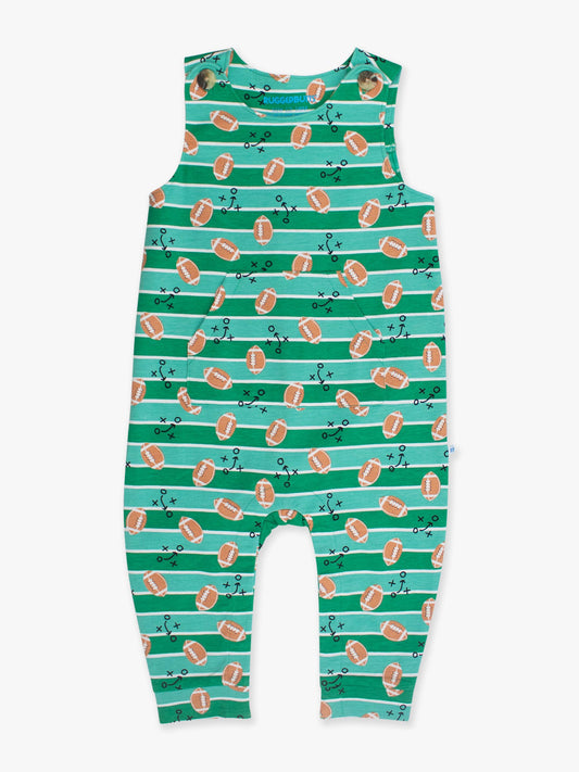 Baby Boys Tackles & Touchdowns Football Knit Longall Pocket Romper