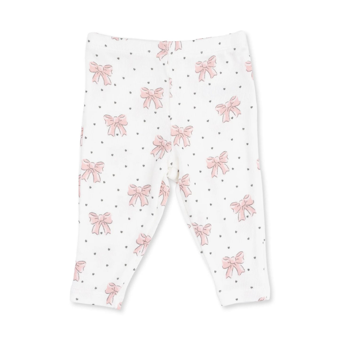Veiled Pink Bows- l/s sweatshirt with ruffles & leggings