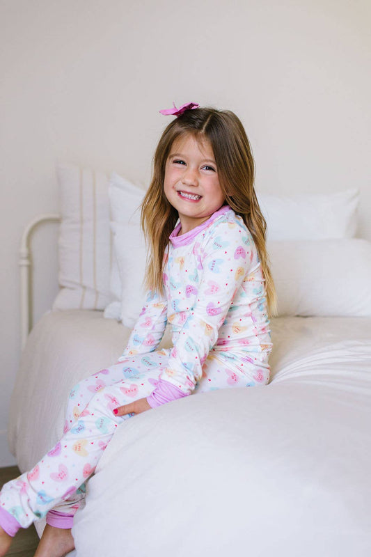 2 piece Bamboo Pajama in Candy Heart