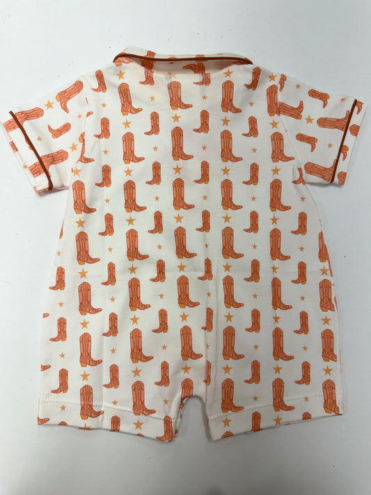 Burnt Orange Boots Harold Romper