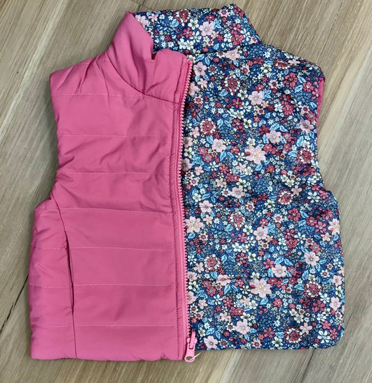 Floral Reversible Padded Gilet
