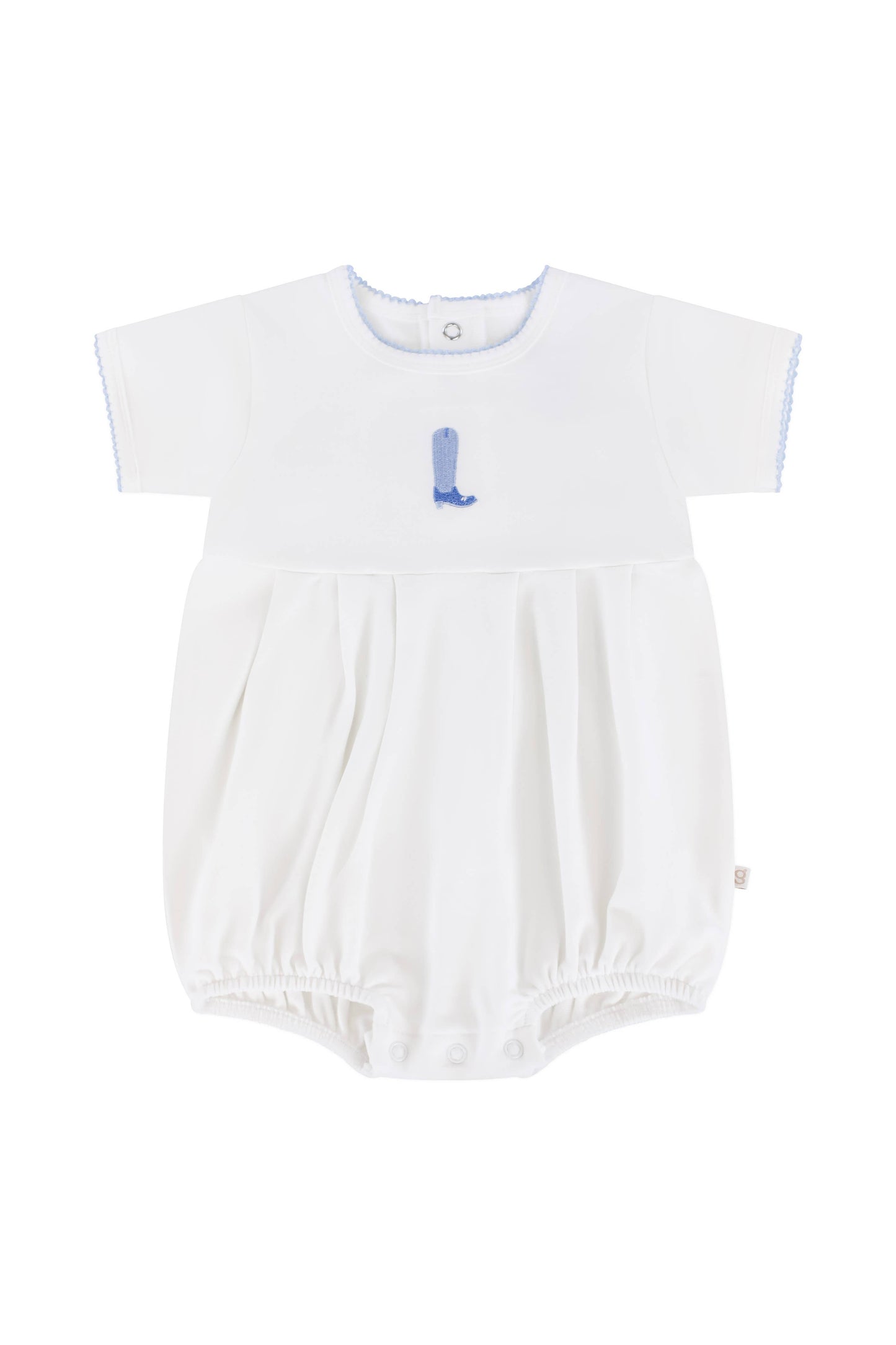 Pip Embroidered Bubble -Blue Boot