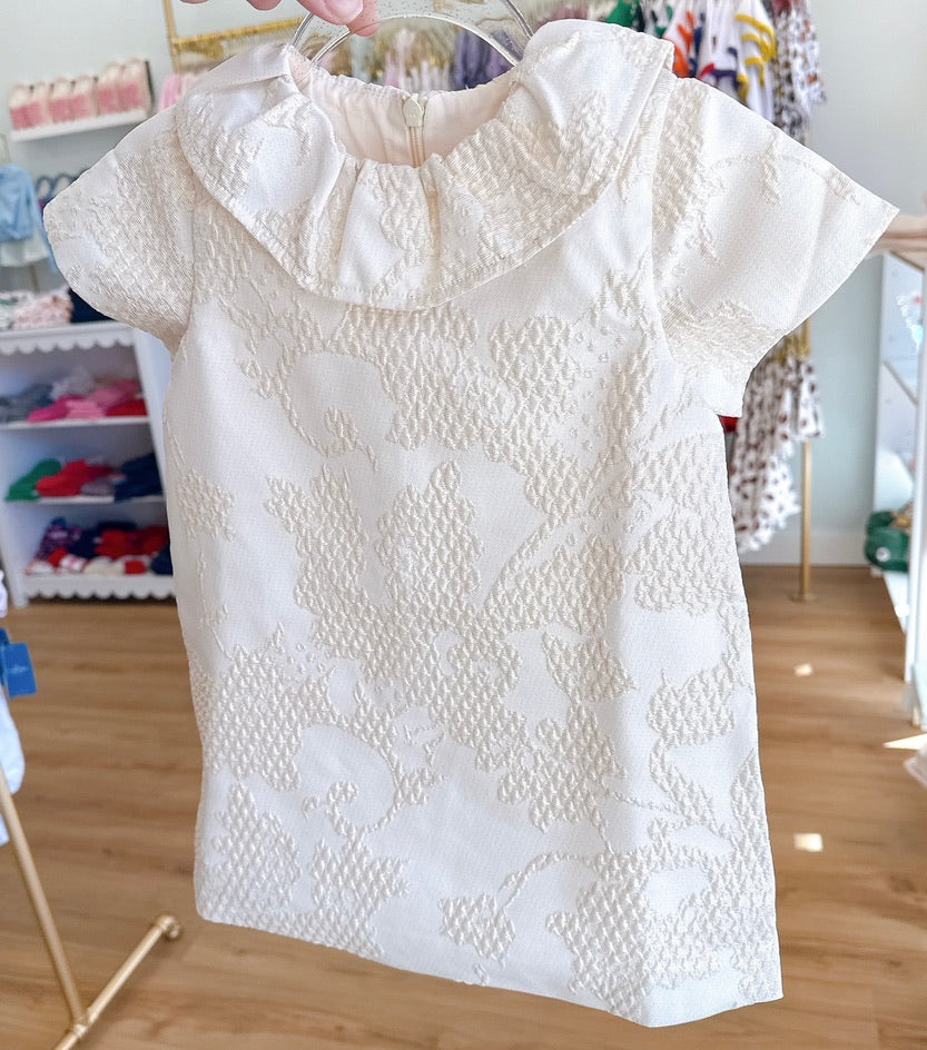 Gold Damask Shift Dress