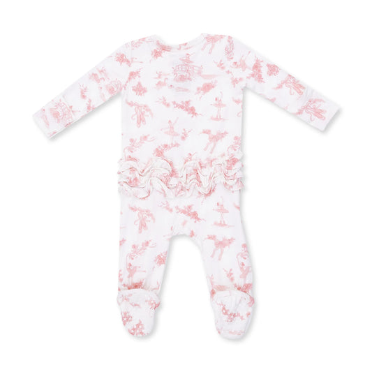 Ballet Toile zipper footie