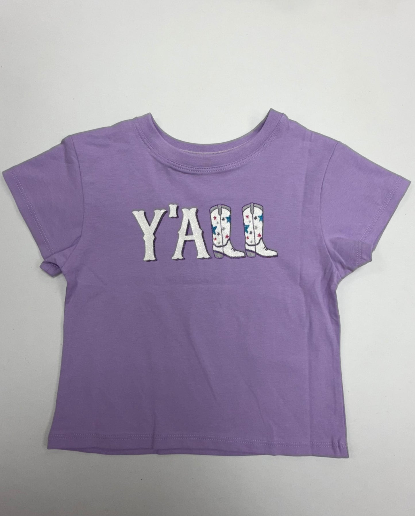 Rodeo Glitter Yall Lavender Boxy