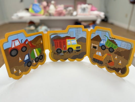 Construction Magnetic Puzzle Book