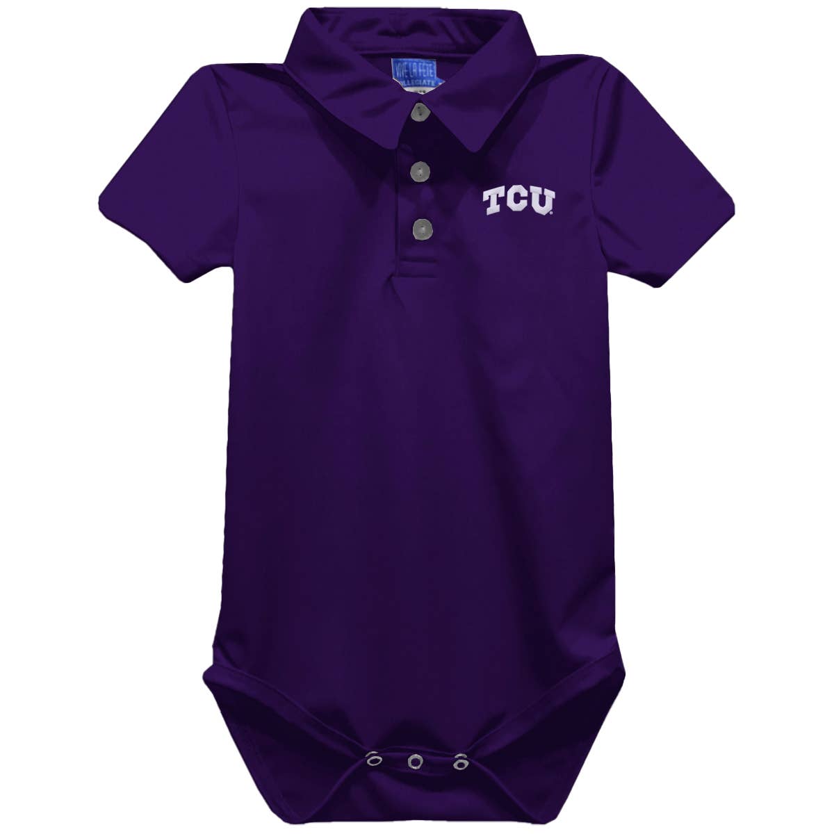 TCU Horned Frogs Embroidered Purple Polo Onesie