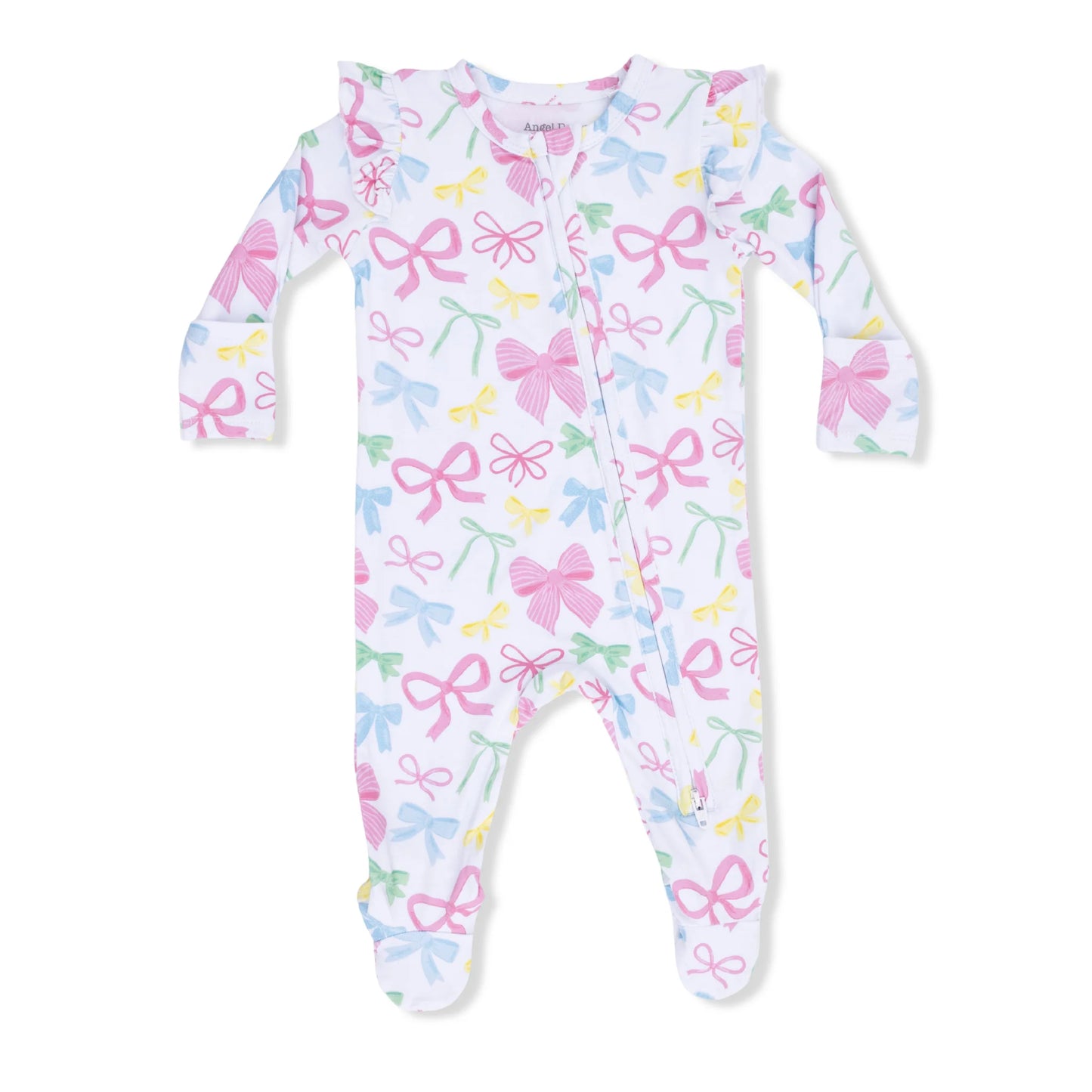 Sweet Bows 2 Way Ruffle Zipper Footie