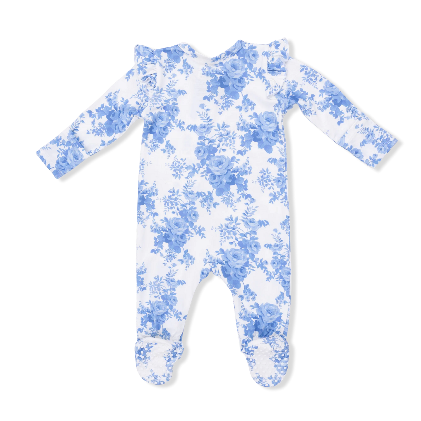2 way ruffle footie- Dream Cottage Floral