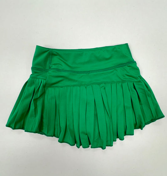 Mini Pleated Skort in Solid Kelly Green