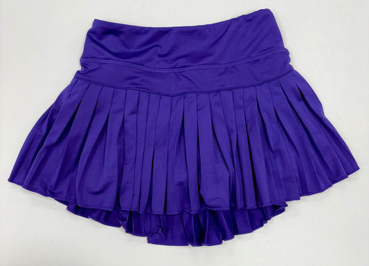 Mini Pleated Skort in Solid Purple