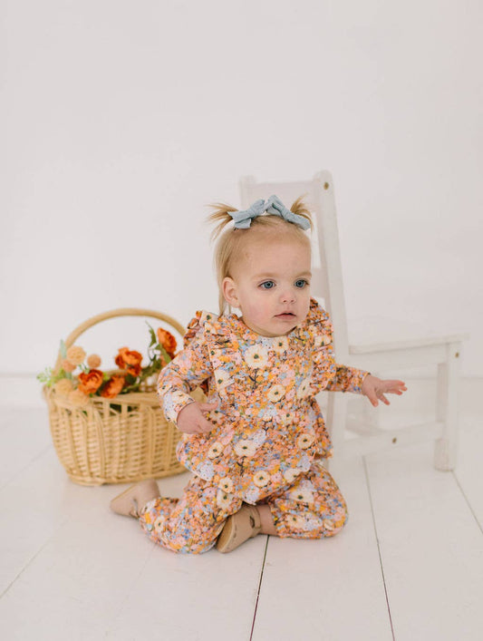 Mabel Romper in Pumpkin Bouquet