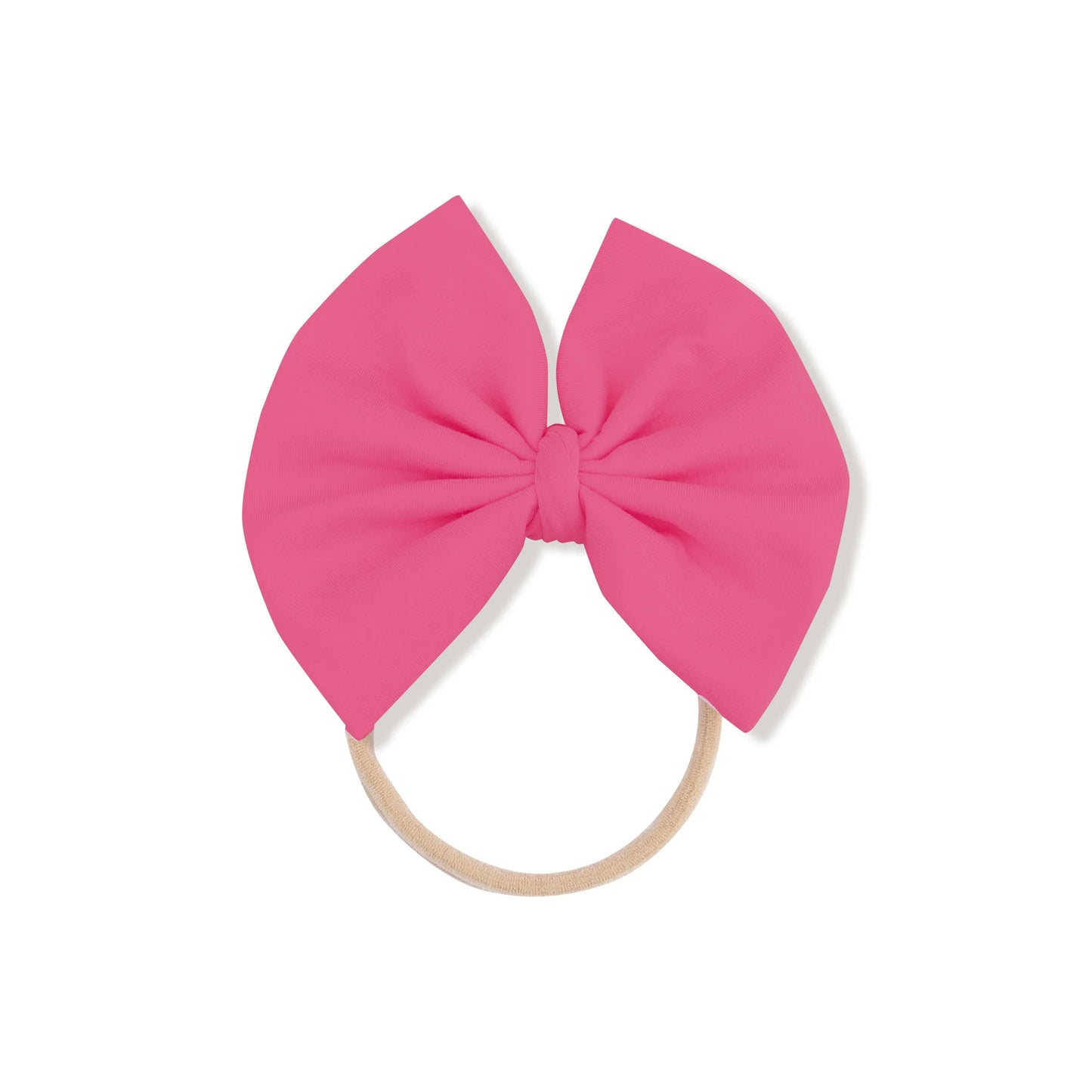 solid pink drink- bow headband