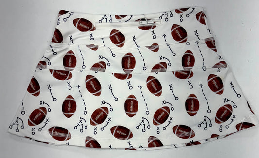 White Football Tennis Skort