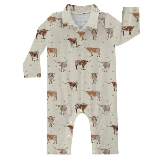 Longhorn Cows  - LS Polo Romper