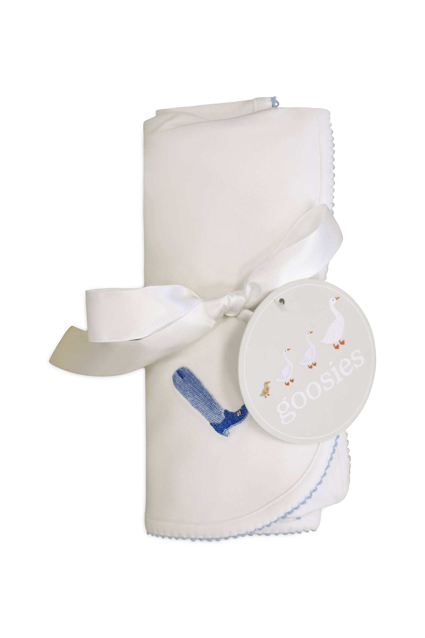 Pip Embroidered Blanket - Blue Boot