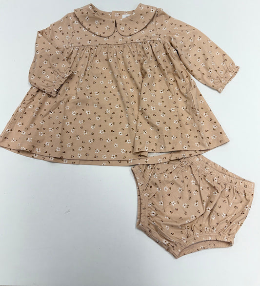 Carrie Floral Bamboo- Dress with Diaper Cover