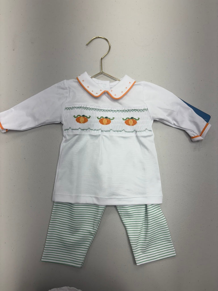 Lil' Pumpkin Classics- Smocked Boy 2pc Pant Set