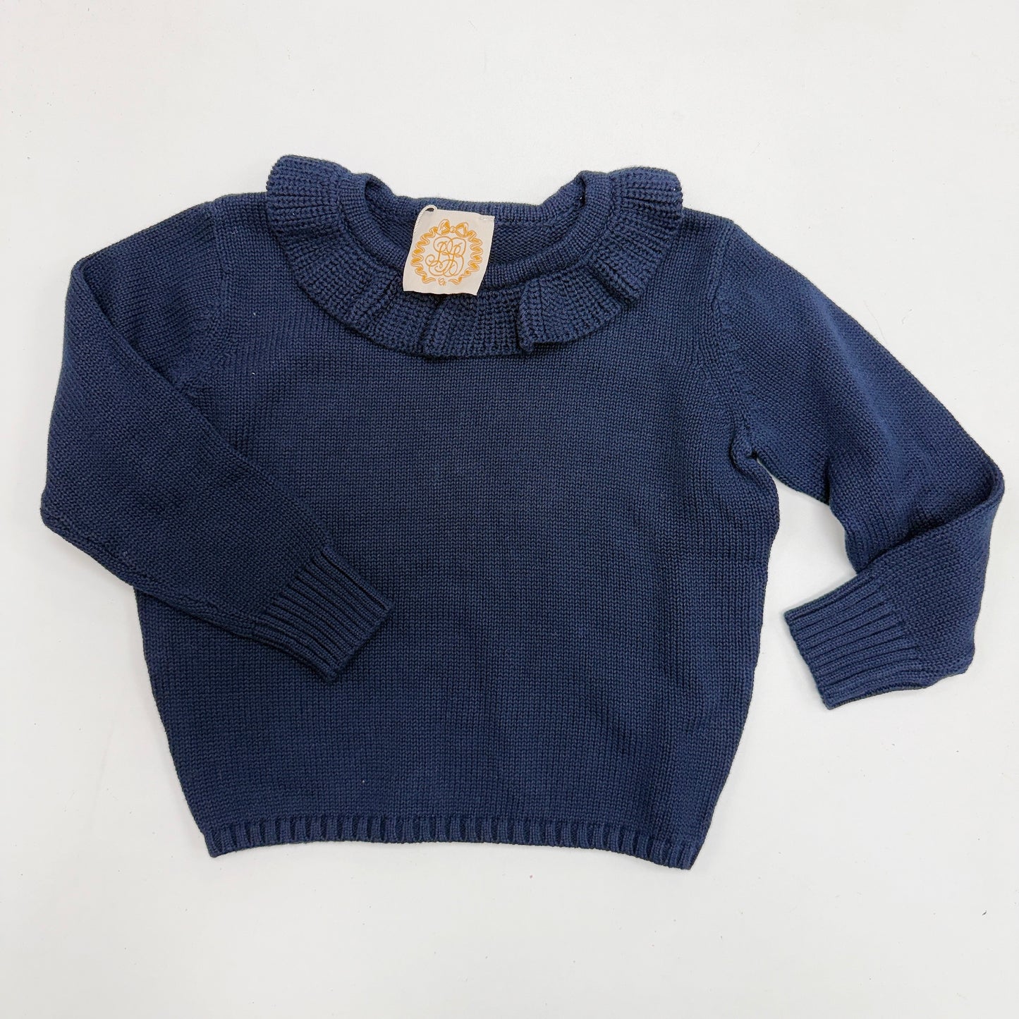 Reece Ruffle Sweater- Navy
