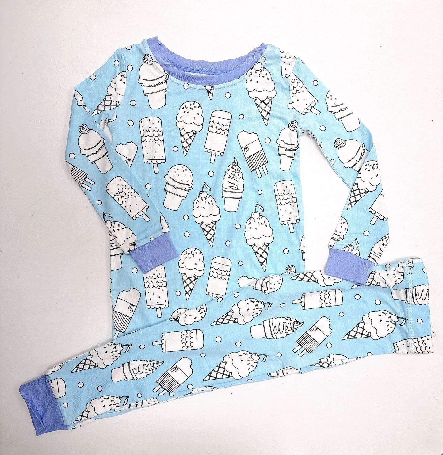 Blue Colorful Cones Colorable Pajamas