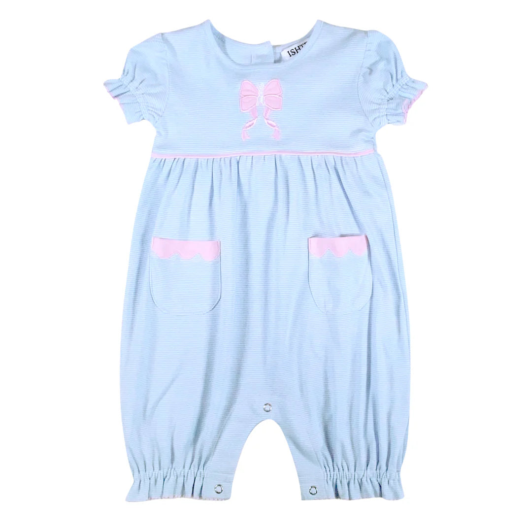 Bunny Girl's Romper - Blue