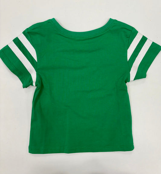 Glitter Double 00 Stars Boxy T Green