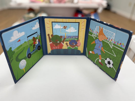 Sports Magnetic Puzzle Book