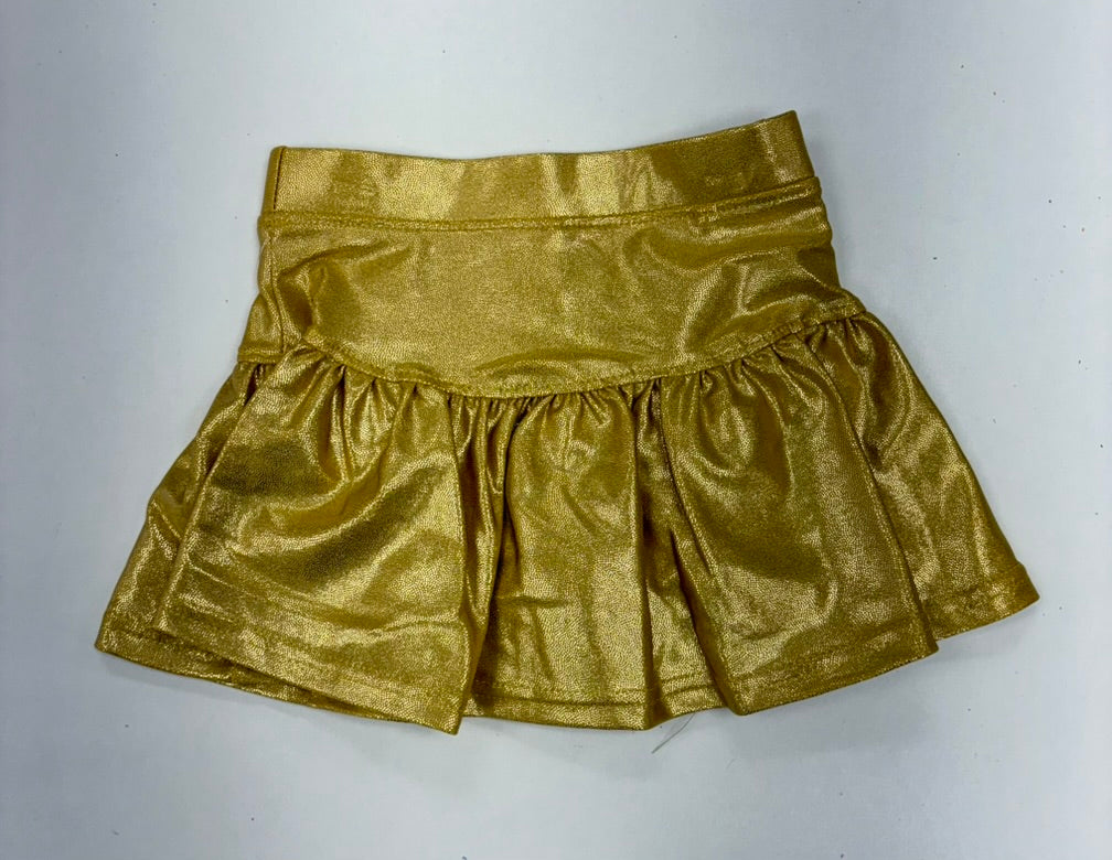 Gathered Skort in Gold Shimmer