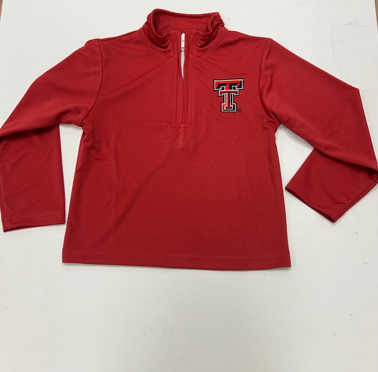 TX Tech red 1/4 zip